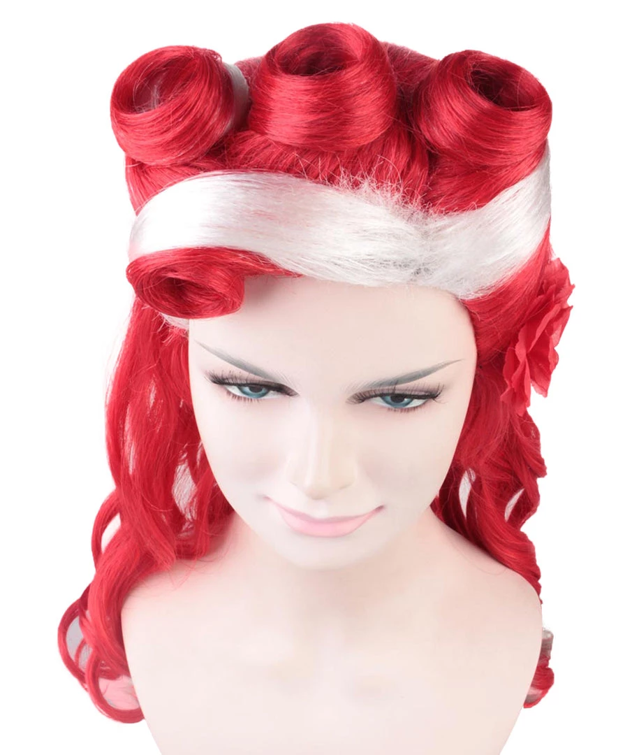 HPO Retro Pin Up Womens Wig | Party Ready Fancy Cosplay Halloween Wig | Premium Breathable Capless Cap
