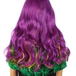 HPO | Adult Women's Long Curly Multicolored Cosplay Wig | Premium Breathable Capless Cap