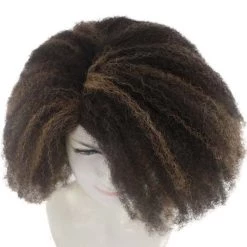 HPO Short Afro Kinky Curly Unisex Wig | Party Ready Fancy Cosplay Halloween Wig | Premium Breathable Capless Cap Women's