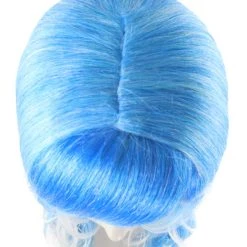HPO Men's Long Wavy Blue And White Ombre Womens Wig | Fancy Party Event Ready Halloween Wig | Premium Breathable Capless Cap