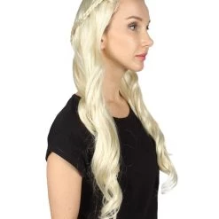 HPO Men's Womens Queen Wig | Blonde TV/Movie Cosplay Halloween Wig | Premium Breathable Capless Cap