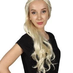 HPO Men's Womens Queen Wig | Blonde TV/Movie Cosplay Halloween Wig | Premium Breathable Capless Cap