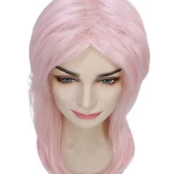 HPO Pastel Pink Jem Womens Wig | Party Ready Fancy Cosplay Halloween Wig | Premium Breathable Capless Cap