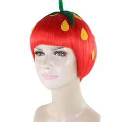 HPO Strawberry Womens Wig | Short Red Wig | Premium Breathable Capless Cap