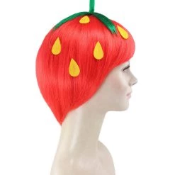 HPO Strawberry Womens Wig | Short Red Wig | Premium Breathable Capless Cap