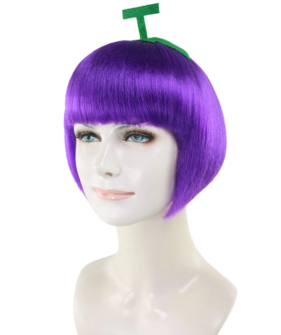 HPO Grape Womens Wig | Short Purple Wig | Premium Breathable Capless Cap