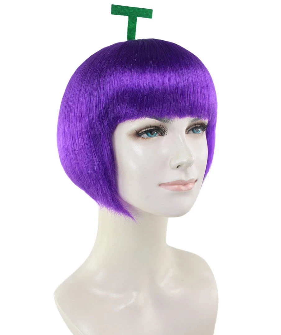 HPO Grape Womens Wig | Short Purple Wig | Premium Breathable Capless Cap