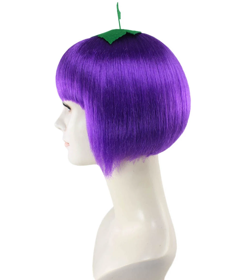 HPO Grape Womens Wig | Short Purple Wig | Premium Breathable Capless Cap
