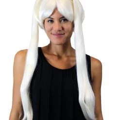 HPO Animation Womens Wig | Long White Wig | Premium Breathable Capless Cap