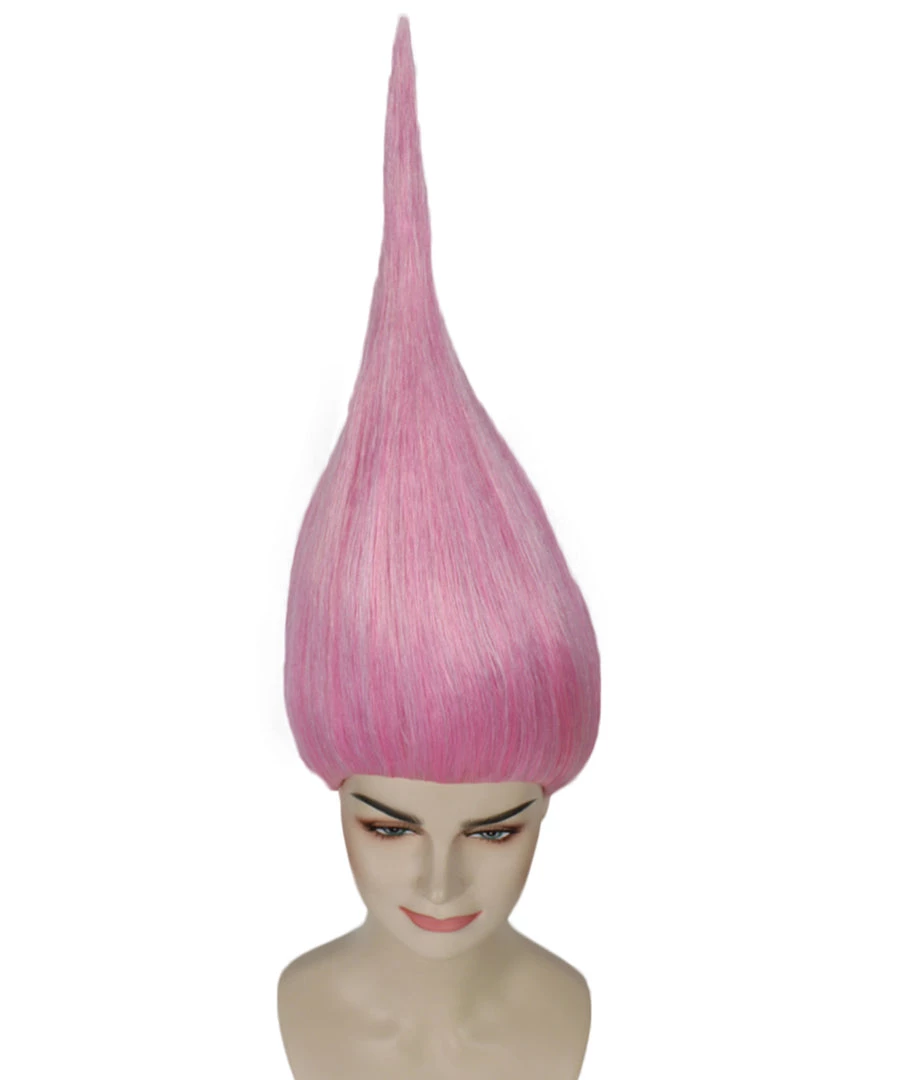 HPO Unisex Dwarf Wig | Neon Pink Tall Wig | Premium Breathable Capless Cap Women's