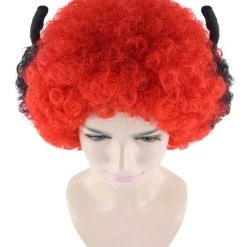 HPO Beetle Unisex Wig | Jumbo Insect Red Super Size Cosplay Halloween Wig | Premium Breathable Capless Cap Women's