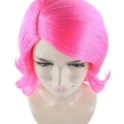 HPO Pink Pop Star Womens Wig | Party Ready Fancy Cosplay Halloween Wig | Premium Breathable Capless Cap Men's