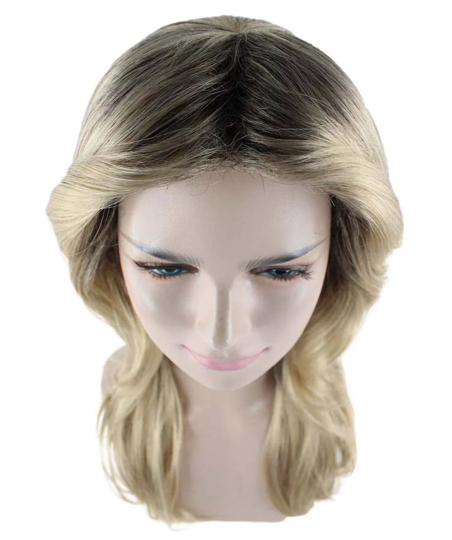 HPO Men's 70's Disco Doll Womens Wig | Blonde Retro Wig | Premium Breathable Capless Cap