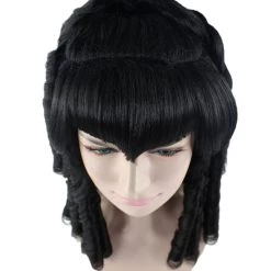 HPO Women's Curly Gothic Vampire Womens Wig | Vampiress Character Cosplay Halloween Wig | Premium Breathable Capless Cap