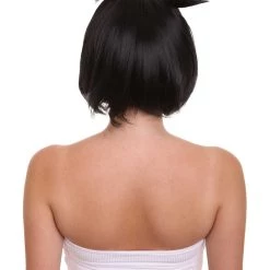 HPO Black Bunny Womens Wig | Easter Cosplay Halloween Wig | Premium Breathable Capless Cap