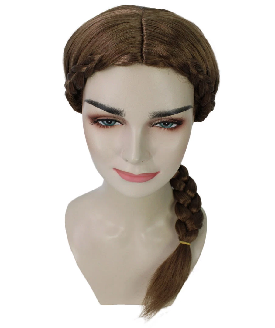 HPO Renaissance Braid Womens Wig | Traditional Colonial Cosplay Wig | Premium Breathable Capless Cap Women's