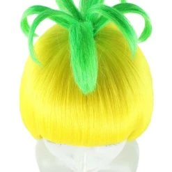 HPO Pineapple Unisex Wig | Yellow Fruit Party Ready Fancy Cosplay Halloween Wig | Premium Breathable Capless Cap