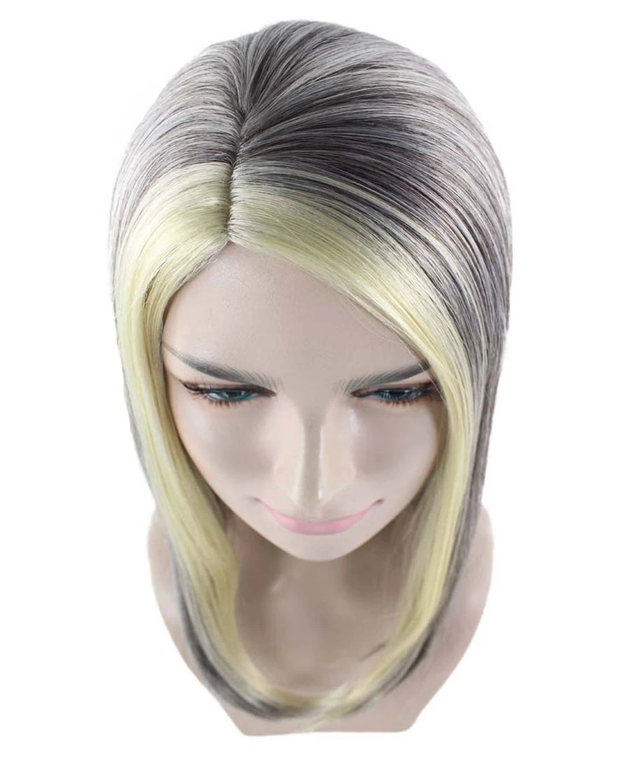 HPO TV President Womens Wig | Blond Black Movie Wig | Premium Breathable Capless Cap Men's