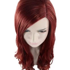 HPO Superhero Womens Wig | Burgundy Sexy Cosplay Party Halloween Wig | Premium Breathable Capless Cap