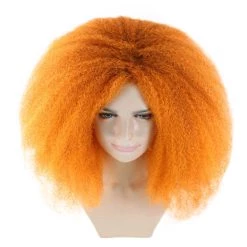 HPO Orange Witch Womens Wig | Horror Ghostly Cosplay Halloween Wig | Premium Breathable Capless Cap Women's