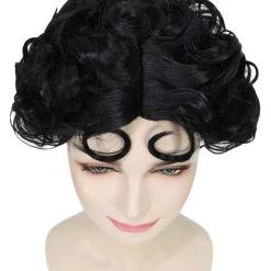 HPO Sexy Womens Wig | Black Curly Wig | Premium Breathable Capless Cap Men's