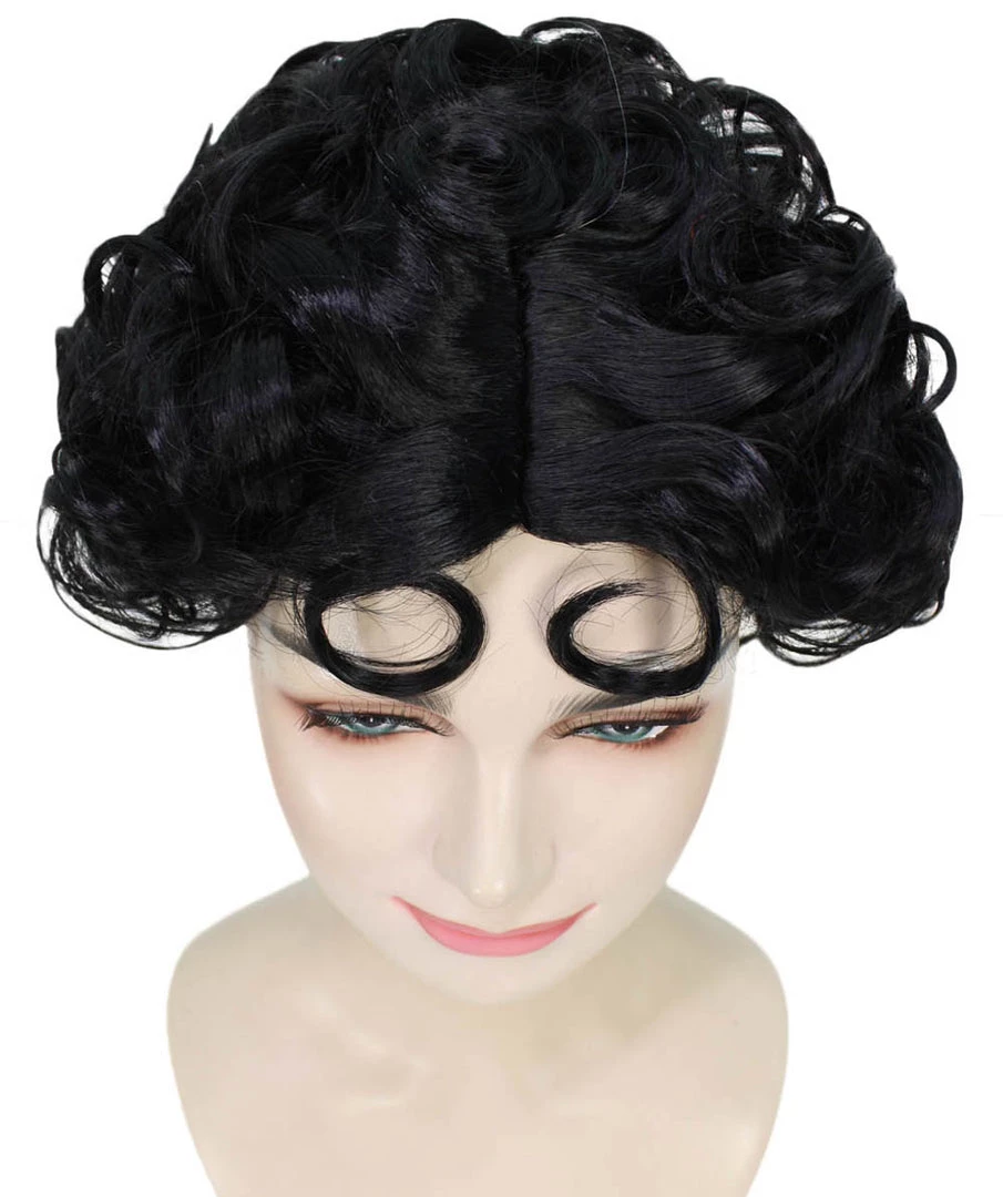 HPO Sexy Womens Wig | Black Curly Wig | Premium Breathable Capless Cap Men's