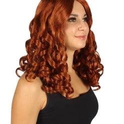 HPO Women Curly Brown Wig | Premium Breathable Capless Cap Women's
