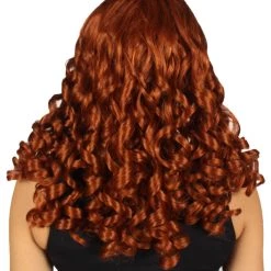 HPO Women Curly Brown Wig | Premium Breathable Capless Cap Women's