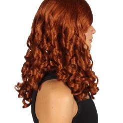 HPO Women Curly Brown Wig | Premium Breathable Capless Cap Women's