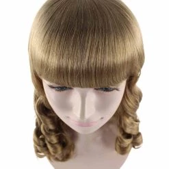 HPO Women's Grecian Goddess Womens Wig | Wavy Layered Golden Wig | Premium Breathable Capless Cap