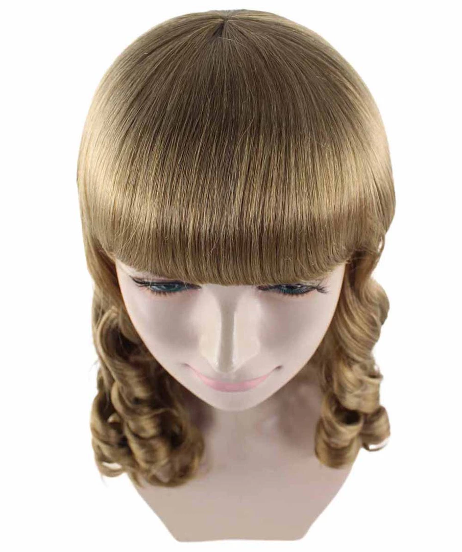 HPO Women's Grecian Goddess Womens Wig | Wavy Layered Golden Wig | Premium Breathable Capless Cap