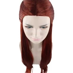 HPO Queeny Womens Wig | Long Brown Fancy Halloween Wig | Premium Breathable Capless Cap