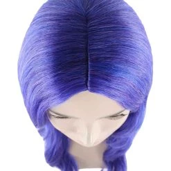 HPO Women's Long Curly Purple Womens Wig | Fancy Party Event Ready Halloween Wig | Premium Breathable Capless Cap