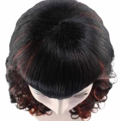 HPO Womens Passion Wig | Long Curly Black Party Ready Fancy Cosplay Halloween Wig | Premium Breathable Capless Cap Women's