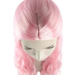 HPO Women's Pink Long Wavy Womens Wig | Premium Breathable Capless Cap