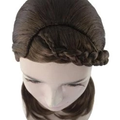 HPO Brown Braid Womens Wig | Cosplay Halloween Wig | Premium Breathable Capless Cap Women's