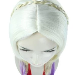 HPO Mixed Color Braided Womens Wig | Fancy Party Event Ready Halloween Wig | Premium Breathable Capless Cap Women's