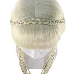 HPO Blonde Braided Renaissance Womens Wig | Historical Period Wig | Premium Breathable Capless Cap