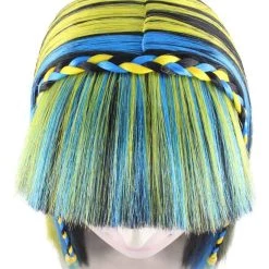 HPO Womens Medium Straight Styles Multi Color Wig | Premium Breathable Capless Cap
