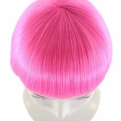 HPO Pink Short Bob Womens Wig | Party Ready Fancy Cosplay Halloween Wig | Premium Breathable Capless Cap Women's