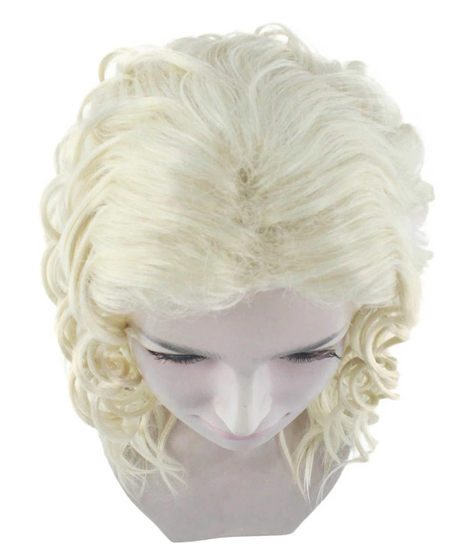 HPO The Bad Girl Curly Blonde Womens Wig | Sexy Cosplay Party Halloween Wig | Premium Breathable Capless Cap Women's