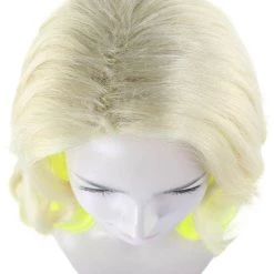 HPO Womens Two Tone Wig | Rock Star Celebrity Yellow Wig | Premium Breathable Capless Cap Women's