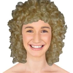 HPO Men's Womens Medium Curly Olympian Lady Wigs Collections | Cosplay Halloween Wigs | Premium Breathable Capless Cap