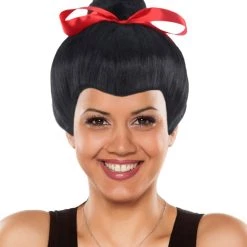 HPO Japanese Geisha Womens Wig | Asian Sumo Kung Fu Fancy Halloween Wig Women's
