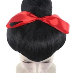 HPO Japanese Geisha Womens Wig | Asian Sumo Kung Fu Fancy Halloween Wig Women's