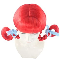 HPO Funny Braids Red Womens Wig | Character Cosplay Halloween Wig Women's
