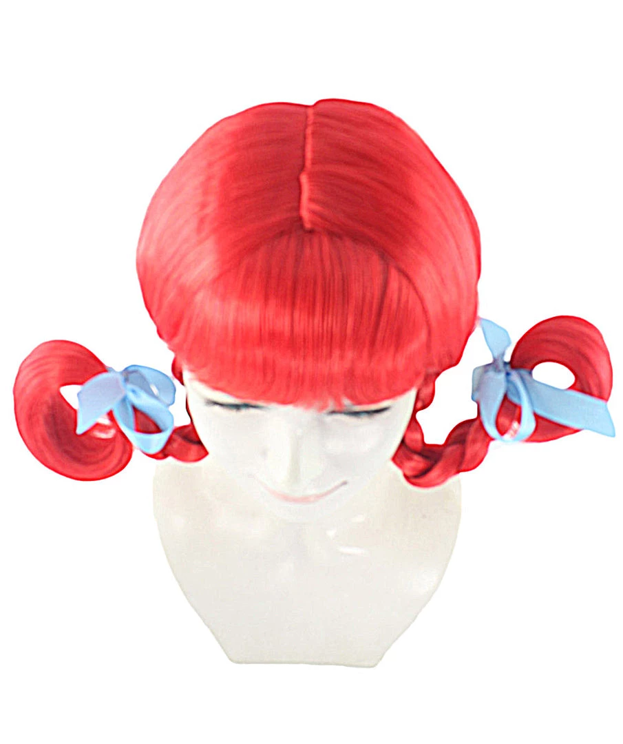 HPO Funny Braids Red Womens Wig | Character Cosplay Halloween Wig Women's