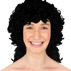HPO Men's Womens Medium Curly Olympian Lady Wigs Collections | Cosplay Halloween Wigs | Premium Breathable Capless Cap