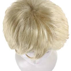 HPO Blonde Short Womens Wig | Natural Looking Halloween Wig | Premium Breathable Capless Cap