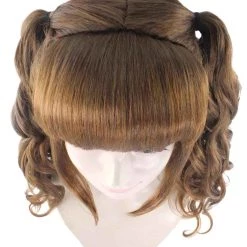HPO Women's Lolita Ponytail Brown Womens Wig | Long Brown Ponitail Curly Wig | Premium Breathable Capless Cap